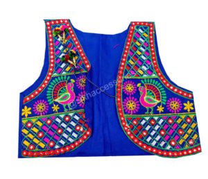 Buy Royal Blue Phulkari Jacket Online