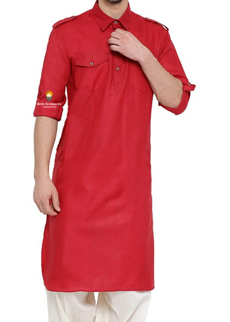 Buy Pathani Kurta Pajama Dark Red Men Online