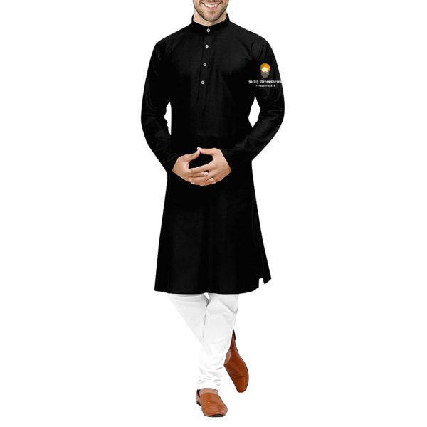 Buy Pure Cotton Kurta Pajama Ban Collar Online