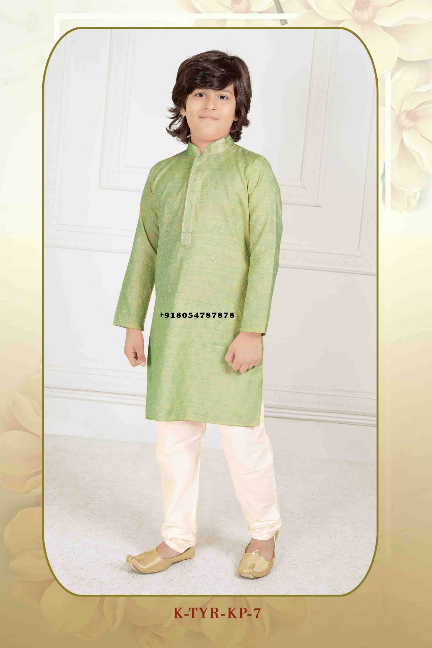 Buy Kids Light Green Kurta Pajama Online