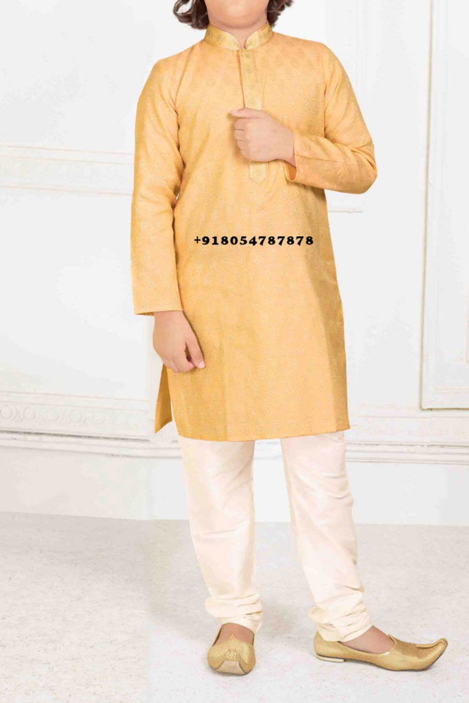 Bin Musab Cotton Formal Kurta Pajama for Men -  BM-000012 Laser Lemon