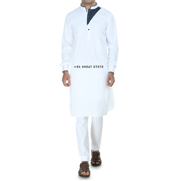 Buy Punjabi Kurta Pajama Ban Collar Online