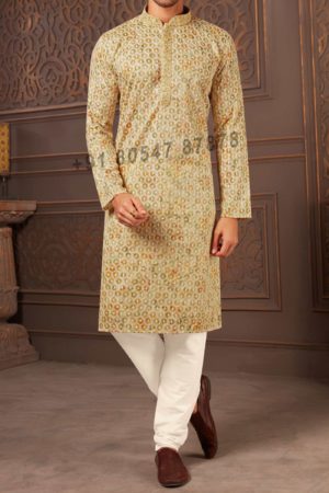 Buy Cotton Designer Printed Kurta Pajama Online