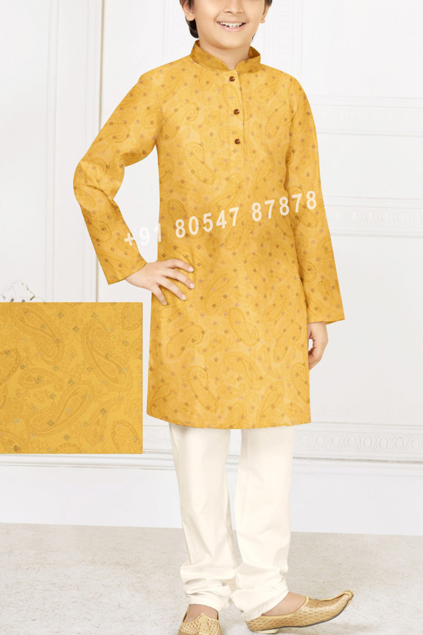 buy-kids-formal-kurta-pajama-dark-yellow-online