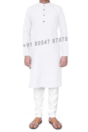 Buy White Cotton Kurta Pajama Set Online
