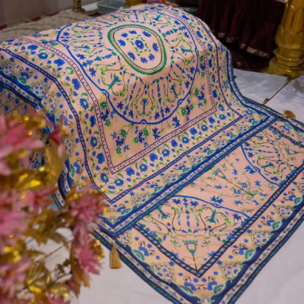 Peach & Blue Rumala Sahib Gulbahar Theme-1