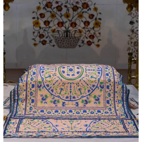 Peach & Blue Rumala Sahib Gulbahar Theme-2