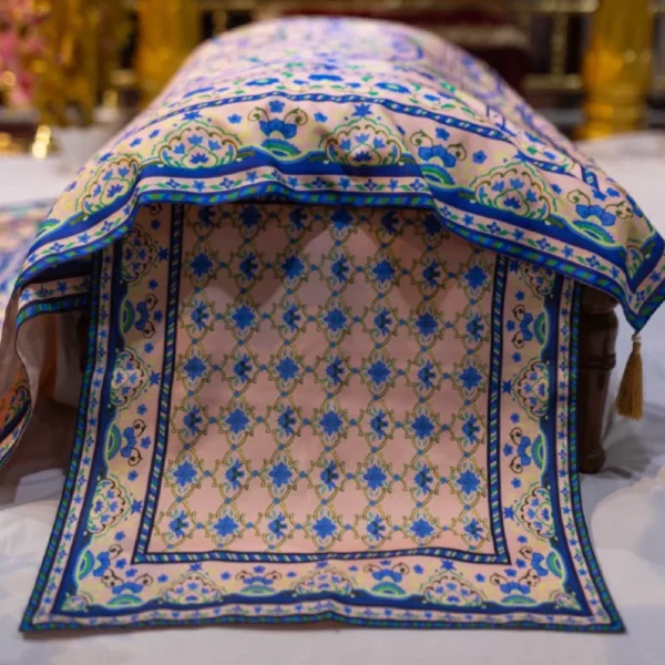 Peach & Blue Rumala Sahib Gulbahar Theme-3