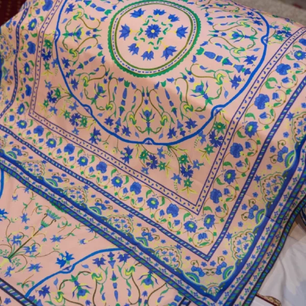 Peach & Blue Rumala Sahib Gulbahar Theme-6