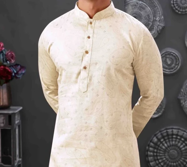 Cream Kurta Pajama for Men