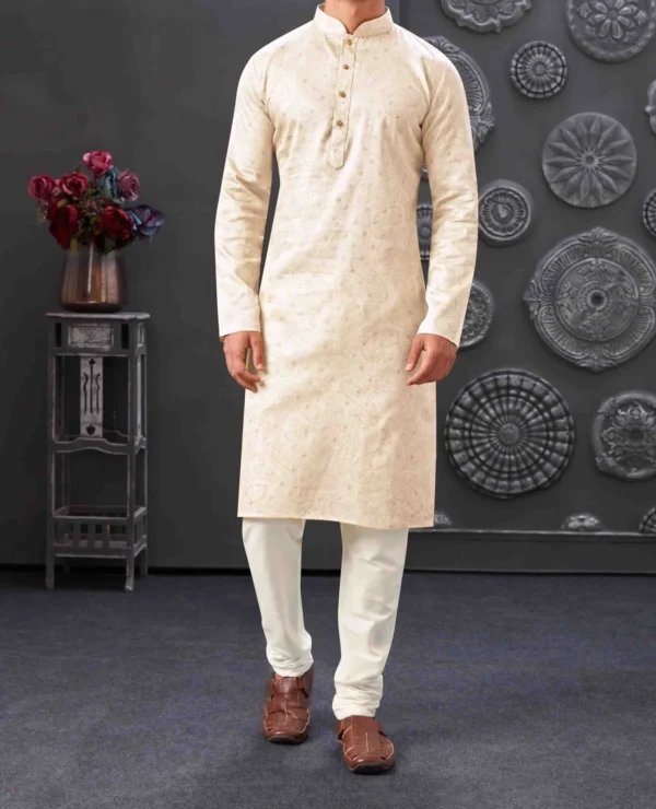 Cream Kurta Pajama for Men