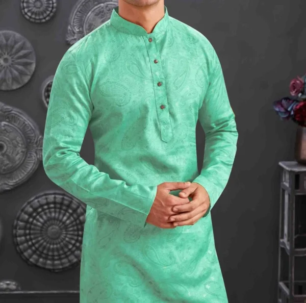 Greenish Cyan Kurta Pajama for Men