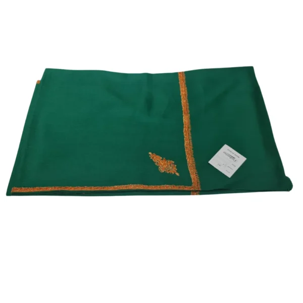 Pashmina Men's Lohi/Shawl with Embroidery Bottle Green