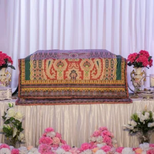 Red & Green Color Rumala Sahib Digital Print (Chatrikmor Theme) – Set of 4 Pieces