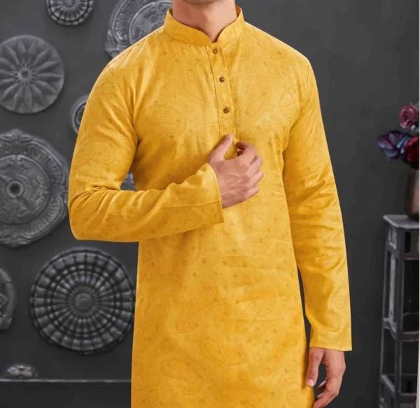 Yellow Kurta Pajama for Men