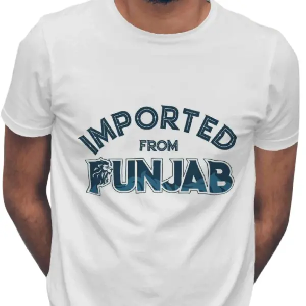 Imported from Punjab - Men Printed T-Shirt (White)