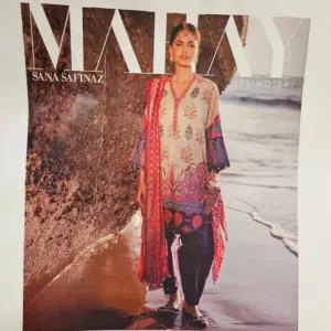 Maroon Purple Digital Printed Pakistani Suit (Mahay)