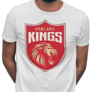 Punjab Kings Men Printed T-Shirt (White)