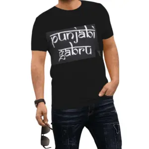 Punjabi Gabru - Men Printed T-Shirt (Black)