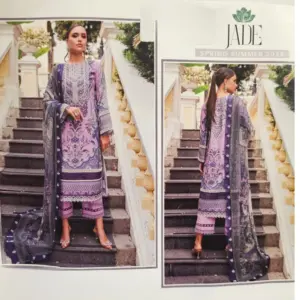Purple Digital Printed & Embroidered Pakistani Suit (Jade)