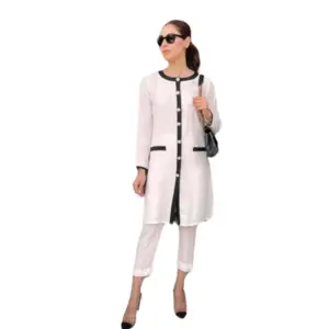 Chic White Ethereal Ensemble Versatile Casual to Party Set