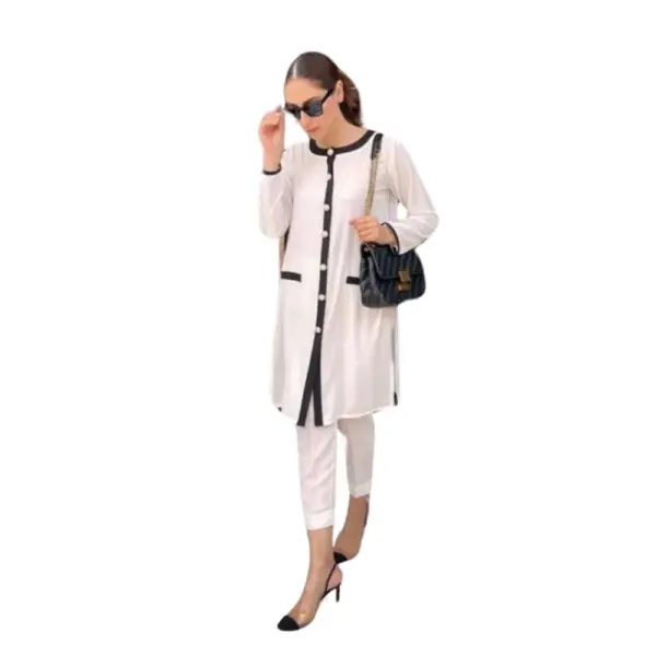 Chic White Ethereal Ensemble Versatile Casual to Party Set