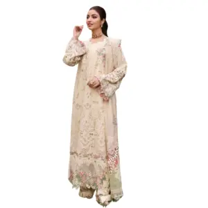Cream Kahf Embroidered Lawn Suit (Shireen)