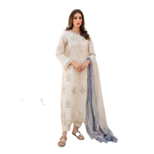 Cream Shezlin Chikankari Pakistani Suit (Zyna)