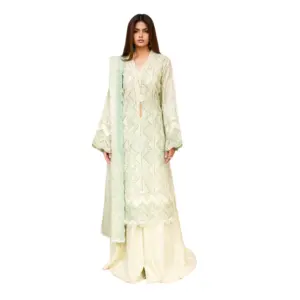 Green Chikankari Lawn Suit (Adan Libas)