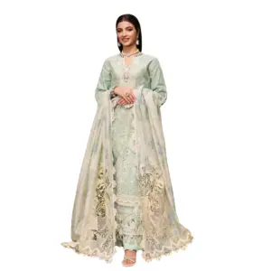 Green Kahf Embroidered Lawn Suit (Tabir)