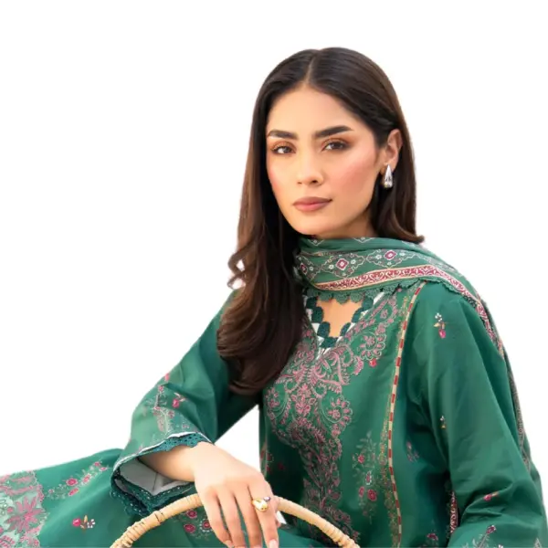 Green Shezlin Chikankari Pakistani Suit (Eshaal)