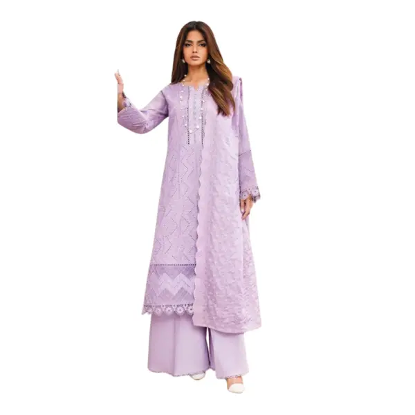 Lavender Chikankari Lawn Suit (Adan Libas)