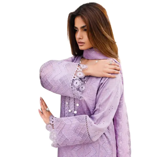 Lavender Chikankari Lawn Suit (Adan Libas)