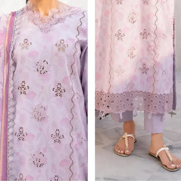 Levender Shezlin Chikankari Pakistani Suit (Zeerish)