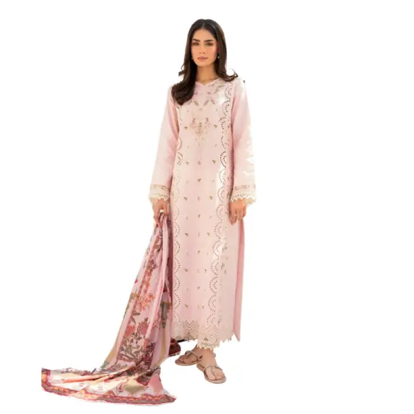 Light Pink Shezlin Chikankari Pakistani Suit (Elaf)