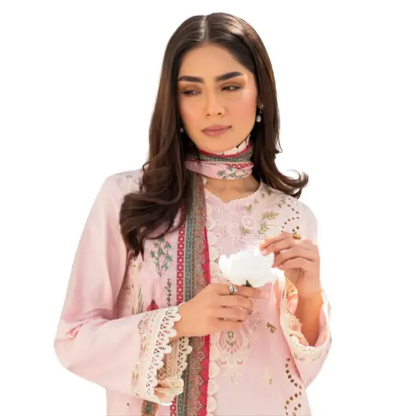 Light Pink Shezlin Chikankari Pakistani Suit (Elaf)