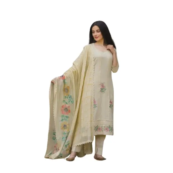 Linen pure suit with Pure dupatta