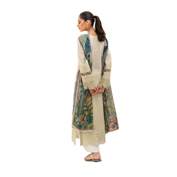 Moss Green Shezlin Chikankari Pakistani Suit (Roha)