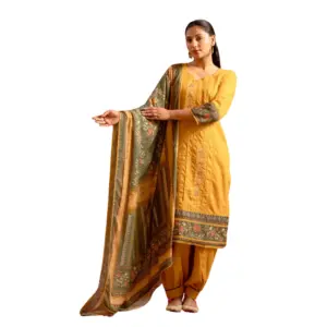 Punjabi Linen suit with Dupatta