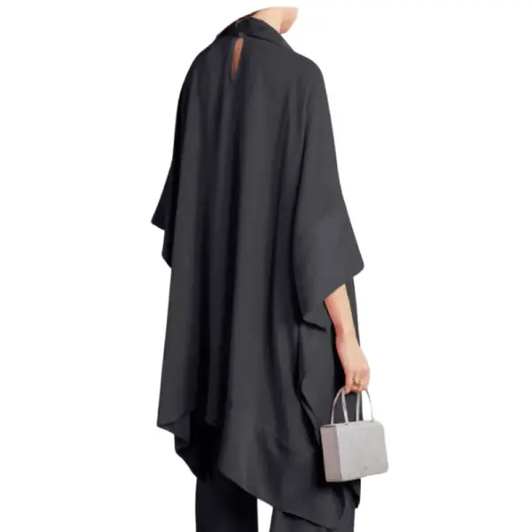 Silk Aura Black Kaftan Top & Culottes Co-ord Set