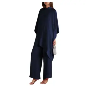 Silk Aura Blue Kaftan Top & Culottes Co-ord Set