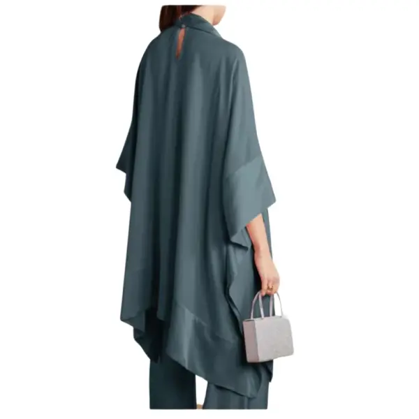 Silk Aura Sea Green Kaftan Top & Culottes Co-ord Set