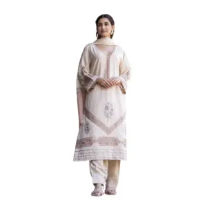 Sleeve work duppata Muslin Cotton Suits