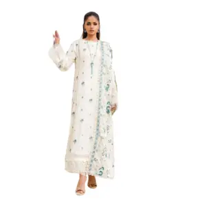 White Chikankari Lawn Suit (Adan Libas)