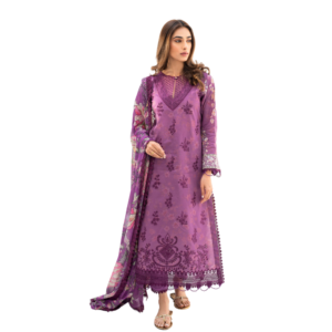 luxury purple Shezlin Chikankari Pakistani Suit (Azka)