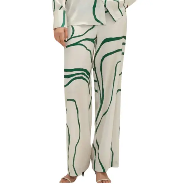 Amethyst Abstract Womens with Green Lining Co-ord Set