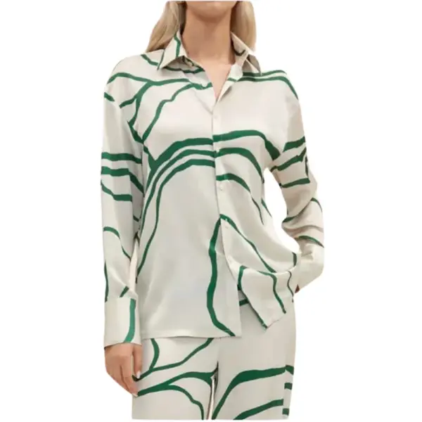 Amethyst Abstract Womens with Green Lining Co-ord Set