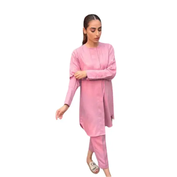 Pink Tailored Co-ord Set in Seasonal Hues