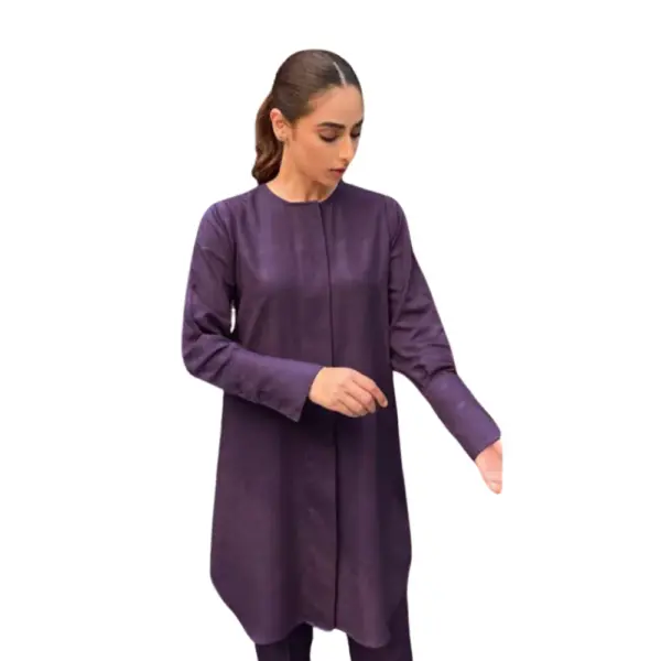 Purple Green Tailored Co-ord Set in Seasonal Hues