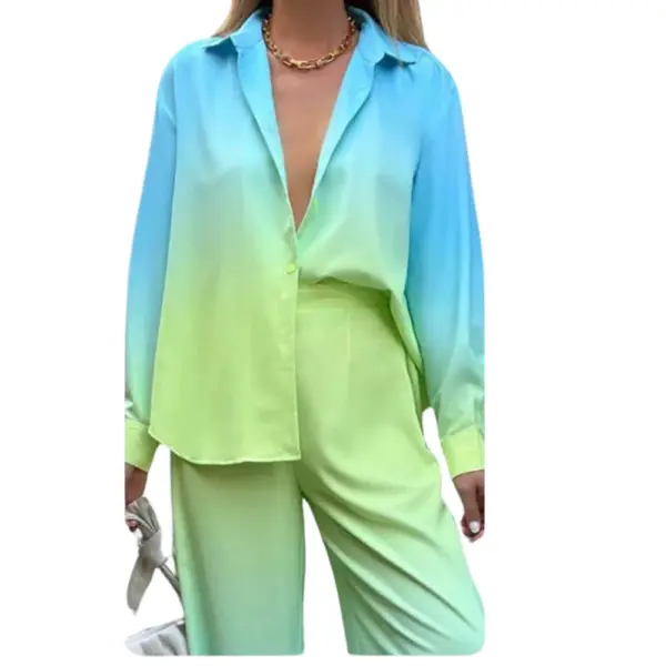 Sunset Silk Co-ords Celebrity-Adored Ombre Set